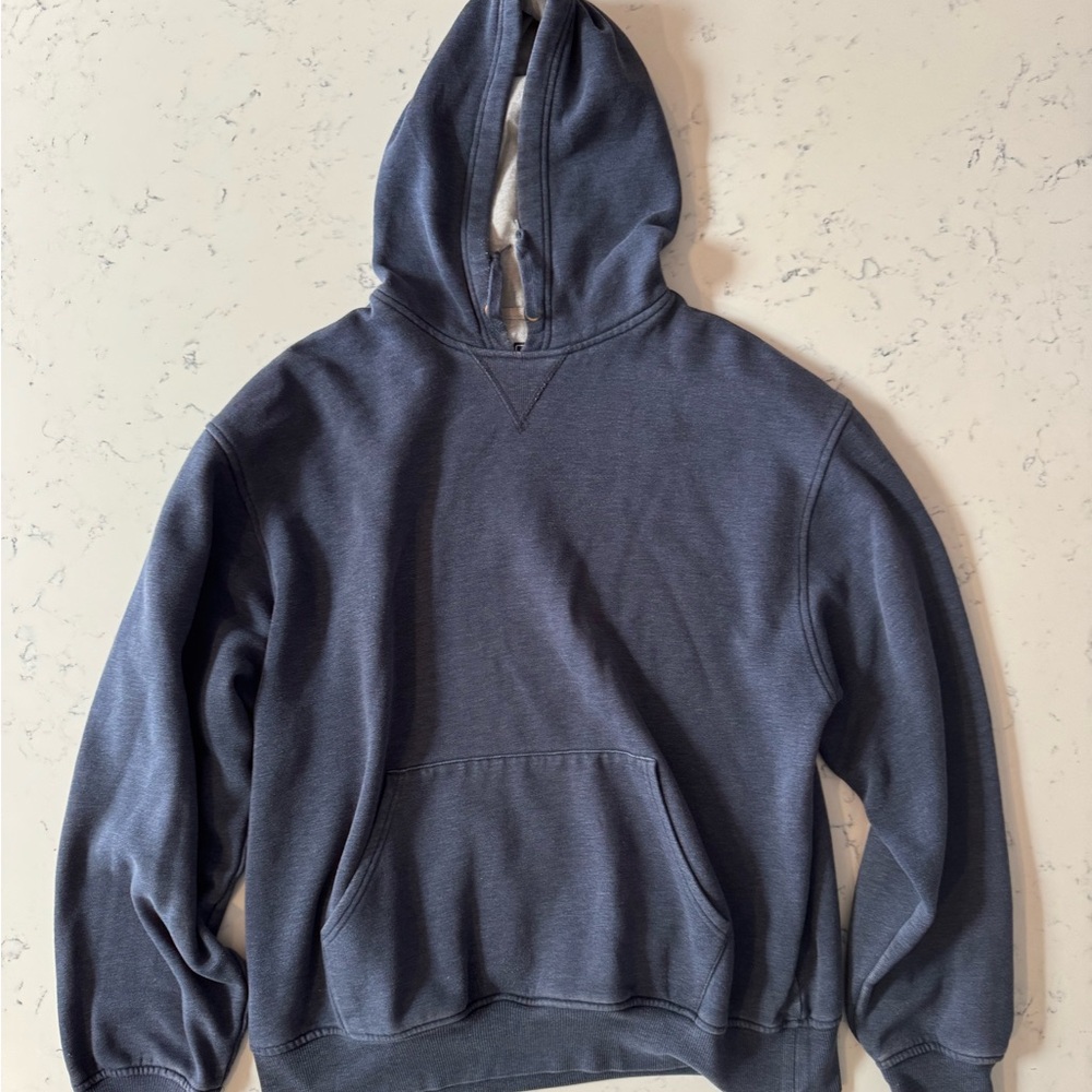 Blue Champion Hoodie with Relaxed Oversized Fit